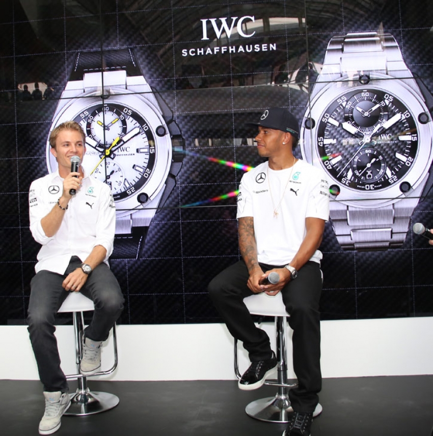 Los relojes IWC de Lewis Hamilton y Nico Rosberg