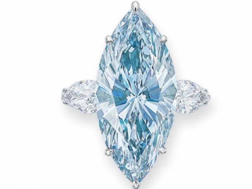 Subastarán un lujoso anillo con un increíble diamante azul